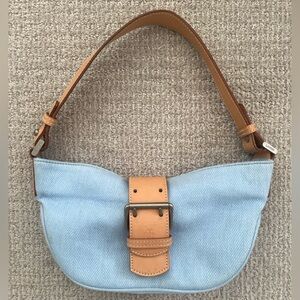 Ralph Lauren leather and canvas Shoulder bag